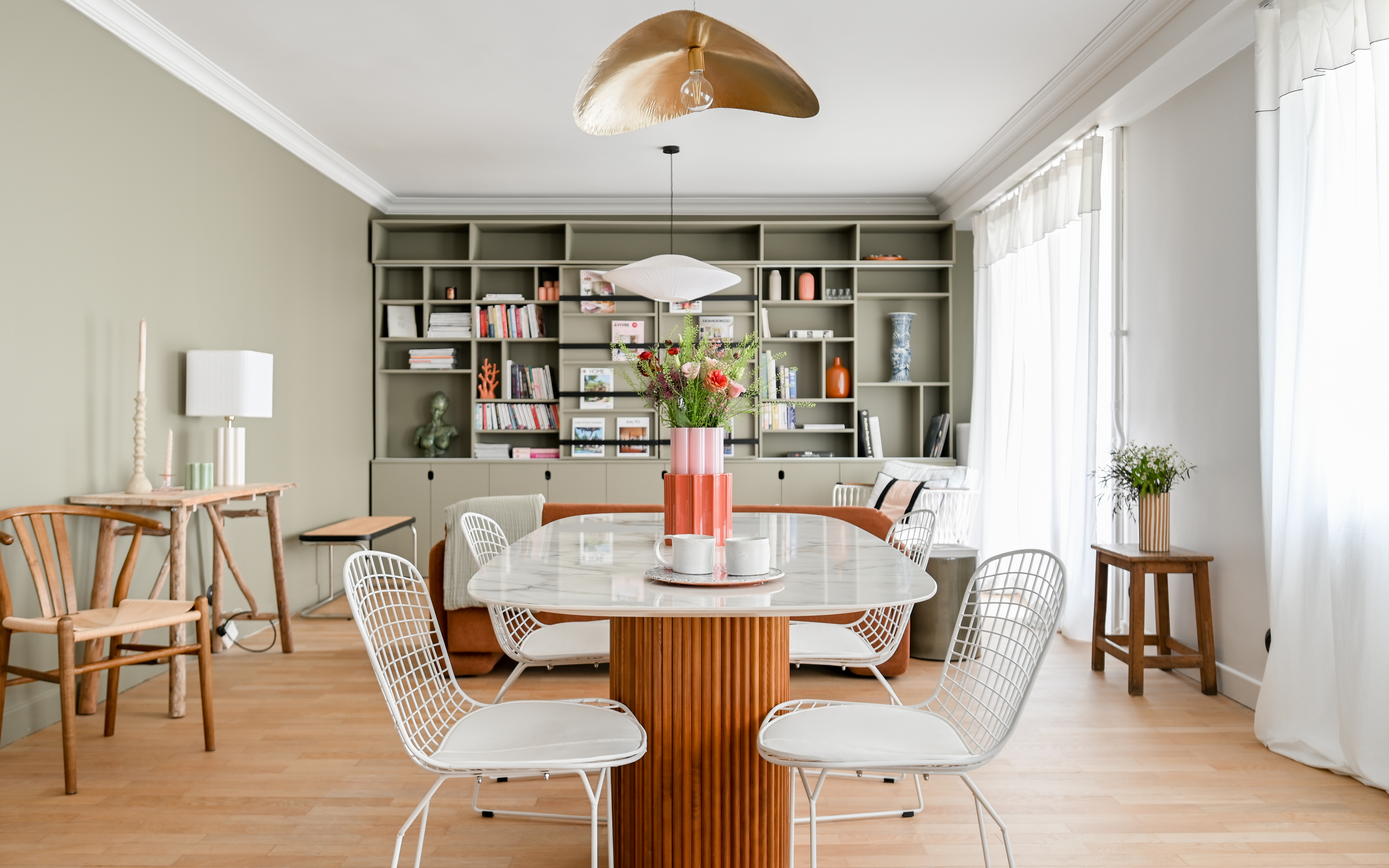 Avant après rénovation appartement Lyon 2e rue Alsace — cuisine ouverte et séjour lumineux