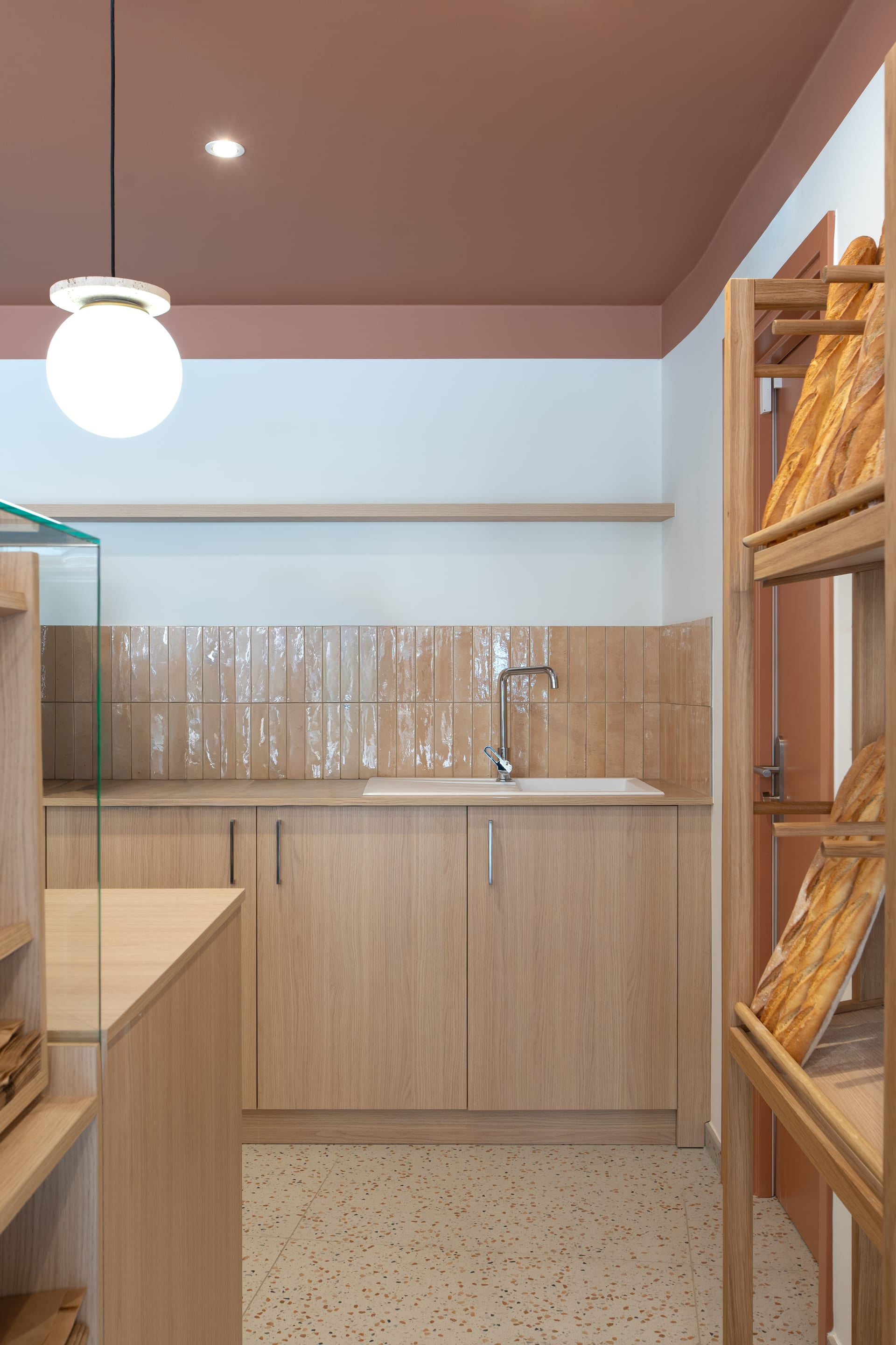 Rénovation commerciale Chagny — vue sur l'espace client